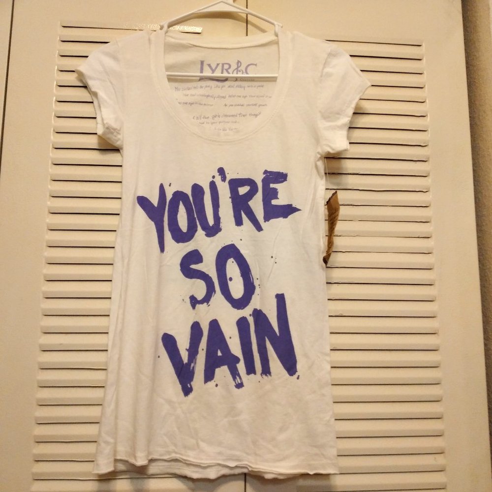 Lyric Culture You’re So Vain Tee White XS